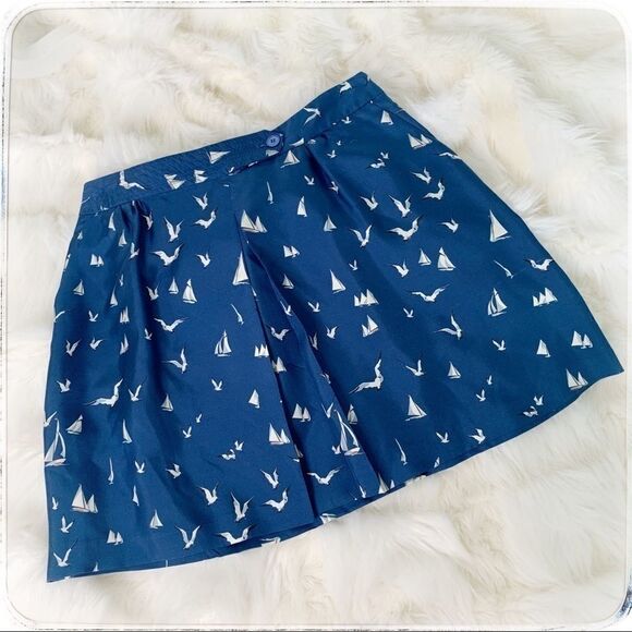 Stella McCartney blue printed silk skirt. - Picture 1 of 8